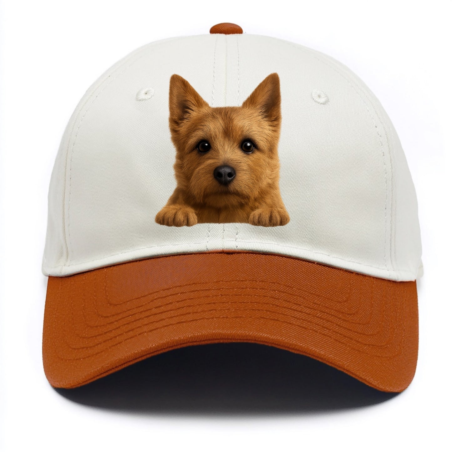 Norwich Terrier  - Two Tone Cap - Orange