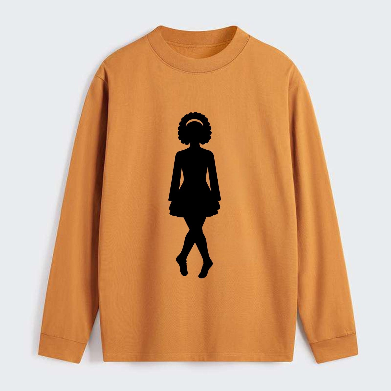 Irish step dancer traditional pose - Classic Long Sleeve Shirt - Orange