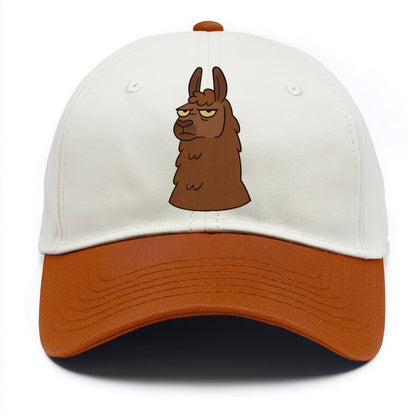 The Llama Judging Silently - Two Tone Cap - Orange