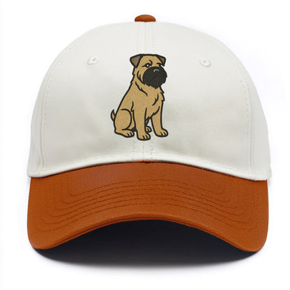 Bouvier des Flandres - Fawn rough coat embroidered design - Two Tone Cap - Orange