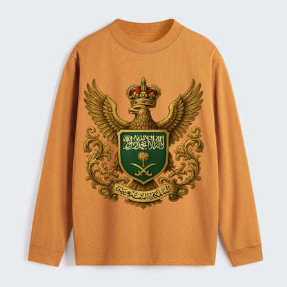 Saudi Arabia Heritage Badge - Classic Long Sleeve Shirt - Orange