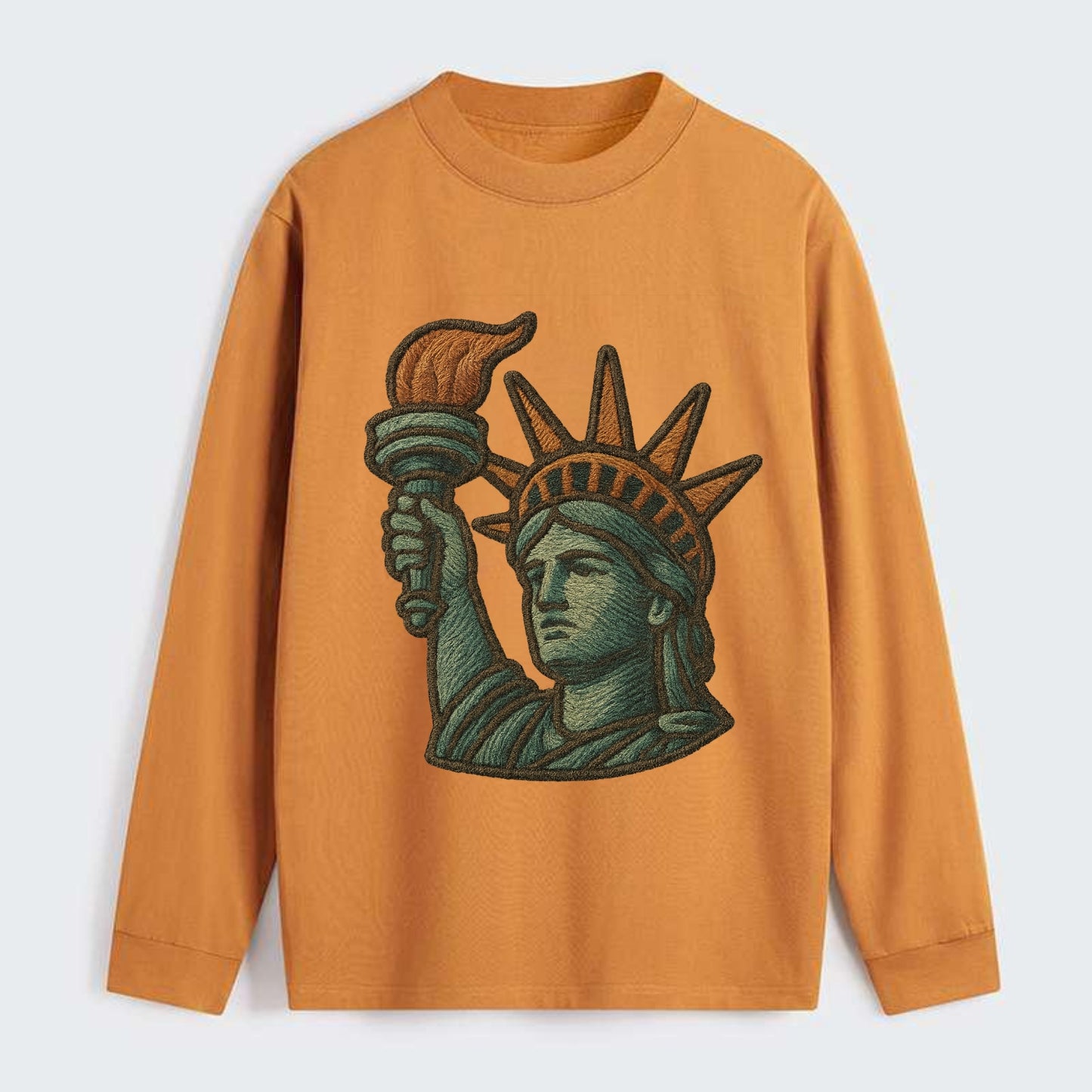 Statue of Liberty  - Classic Long Sleeve Shirt - Orange