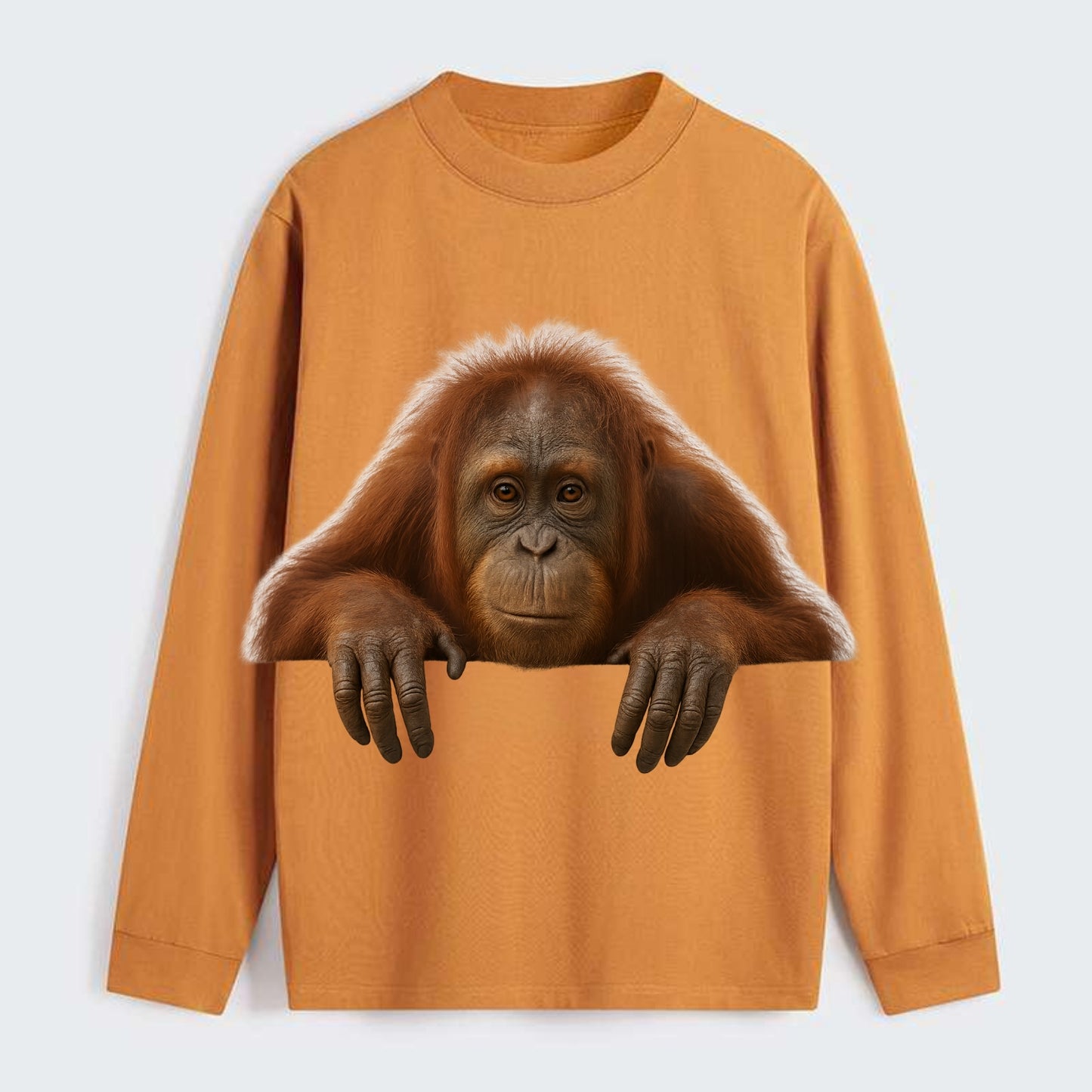 Orangutan  - Classic Long Sleeve Shirt - Orange