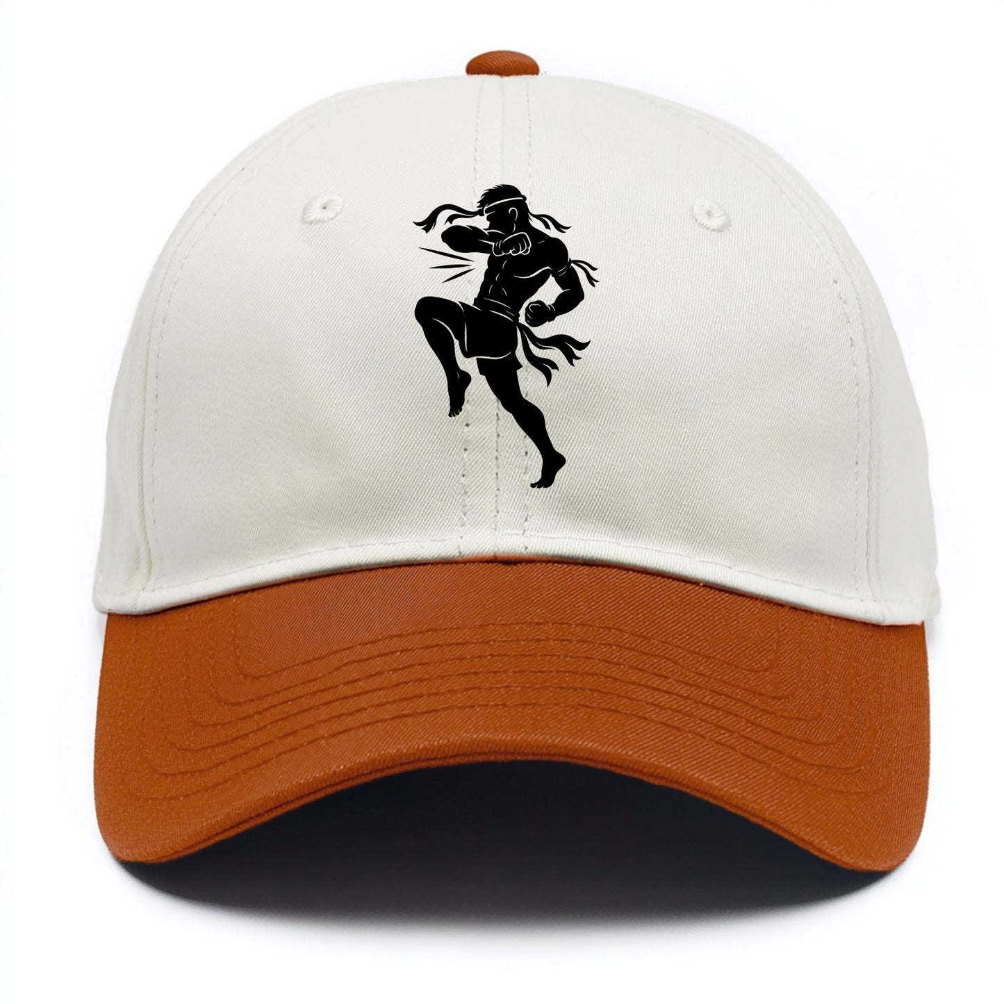 Thai Muay Thai fighter elbow strike - Two Tone Cap - Orange