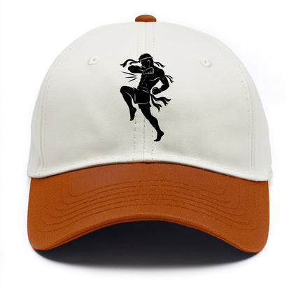 Thai Muay Thai fighter elbow strike - Two Tone Cap - Orange