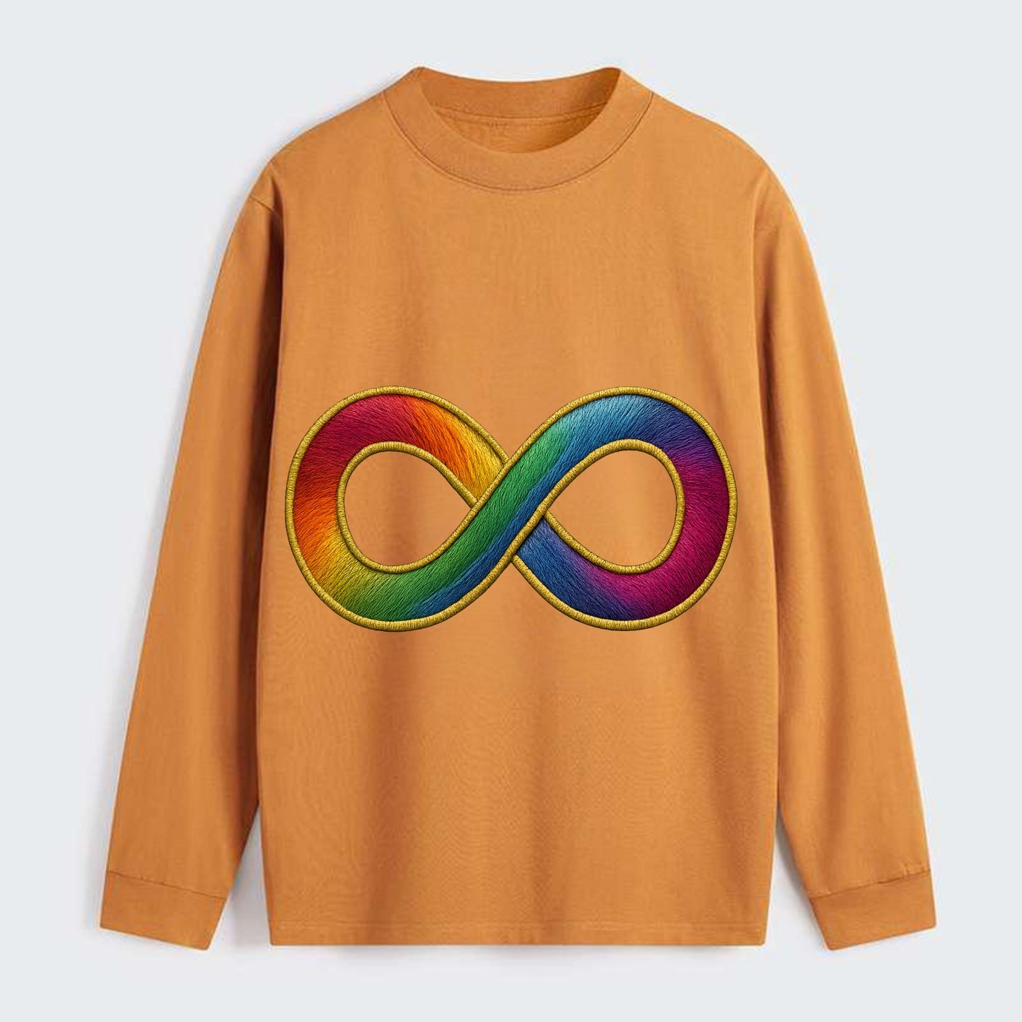 Infinity Symbol  - Classic Long Sleeve Shirt - Orange