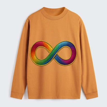 Infinity Symbol  - Classic Long Sleeve Shirt - Orange