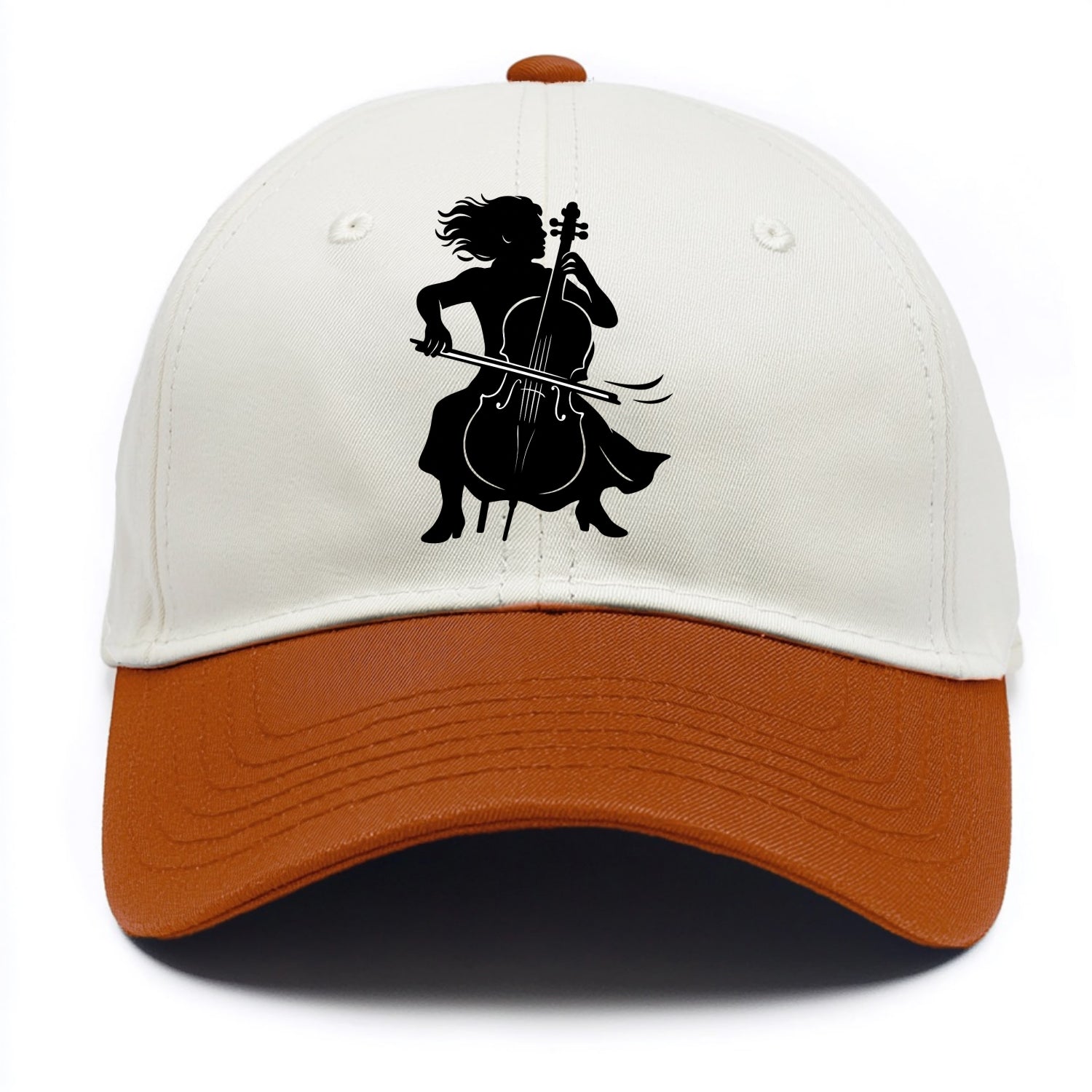 Cellist performing emotional solo - Two Tone Cap - Orange