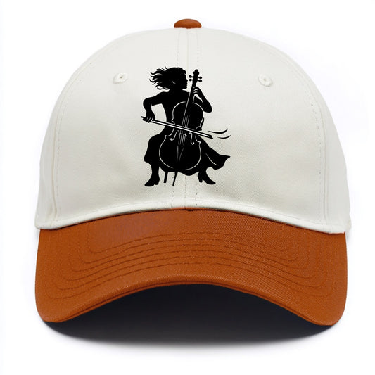 Cellist performing emotional solo - Two Tone Cap - Orange