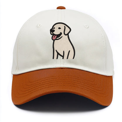 Labrador - Happy panting expression - Two Tone Cap - Orange