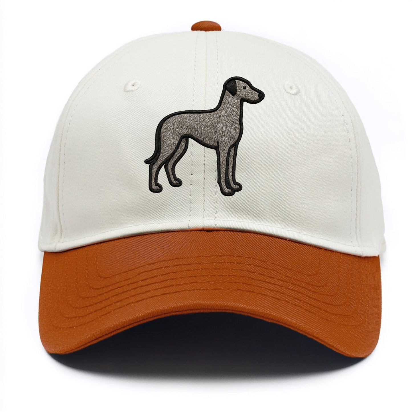 Scottish Deerhound - Trendy hound silhou - Two Tone Cap - Orange