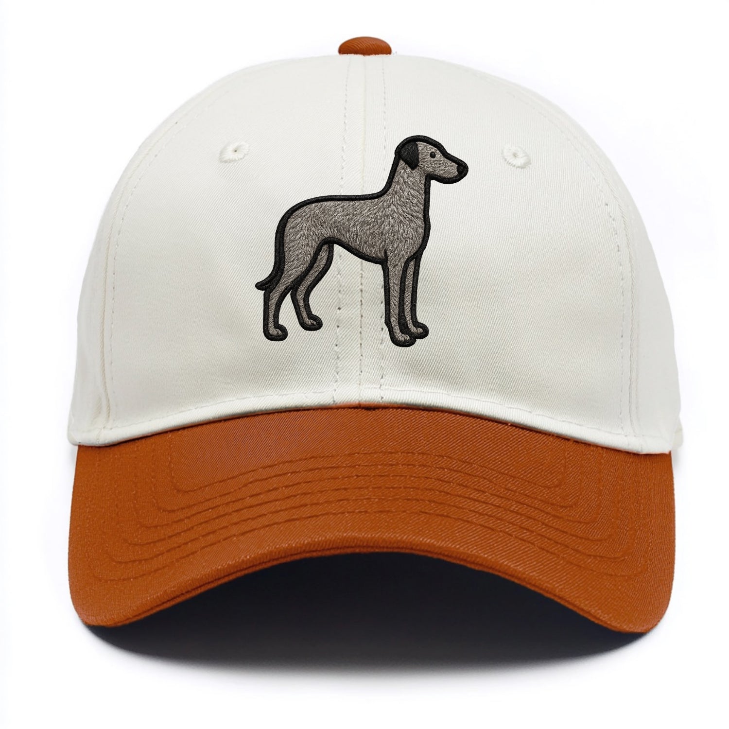 Scottish Deerhound - Trendy hound silhou - Two Tone Cap - Orange
