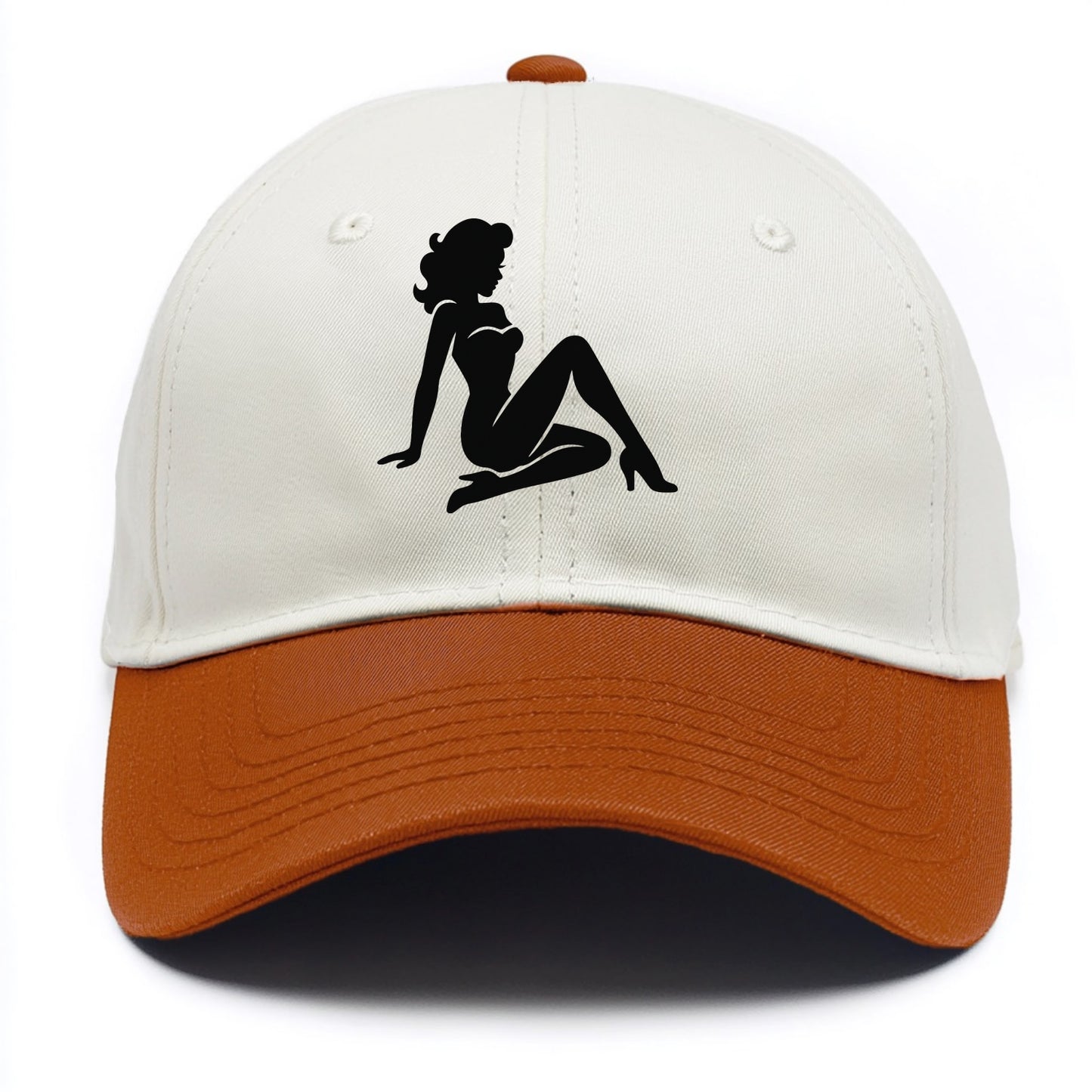 Pin-up girl classic pose - Two Tone Cap - Orange