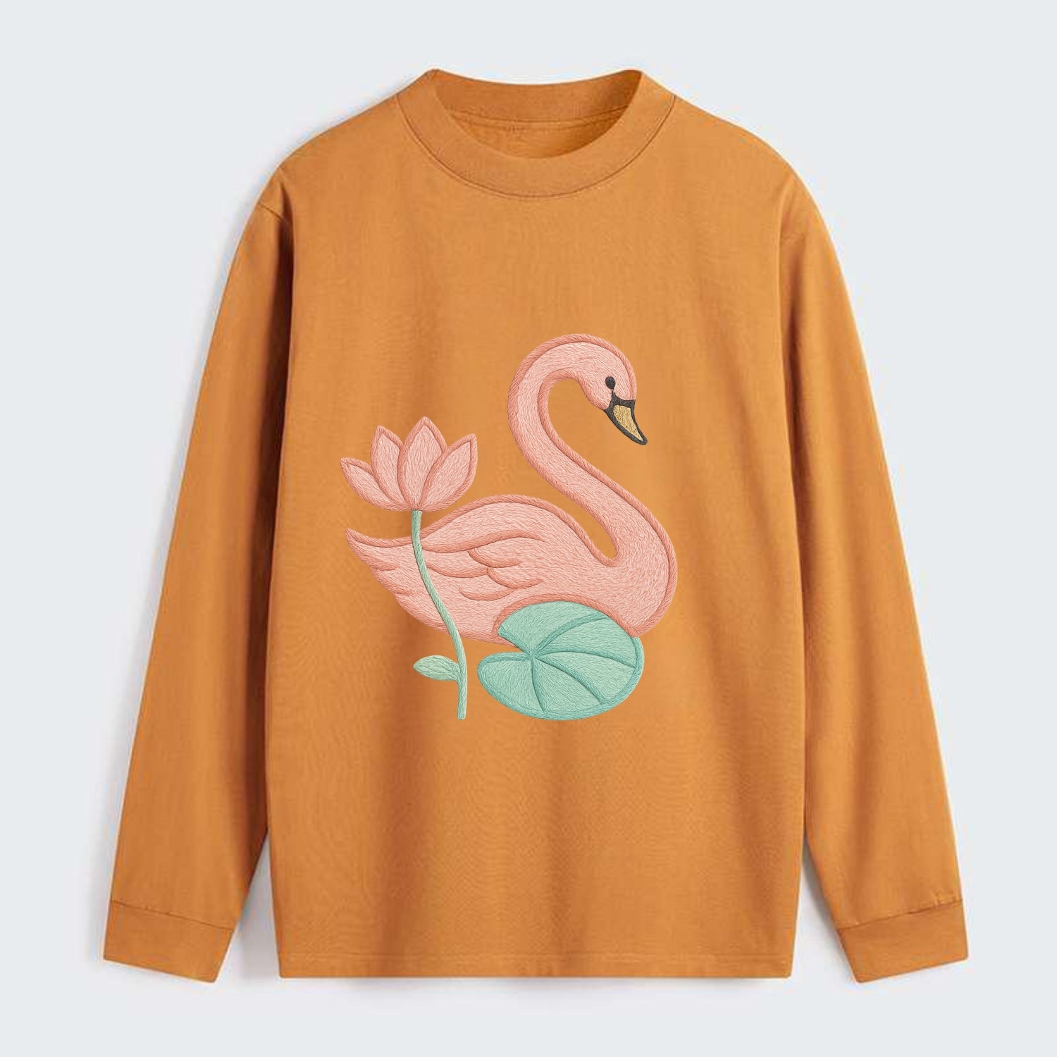 Coral Swan - Classic Long Sleeve Shirt - Orange