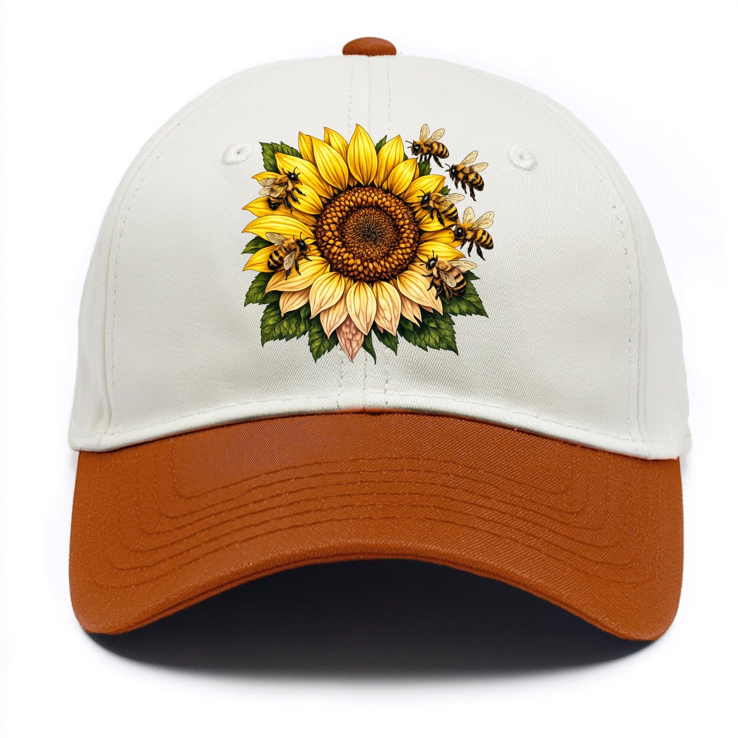 Vintage Sunflower - Two Tone Cap - Orange