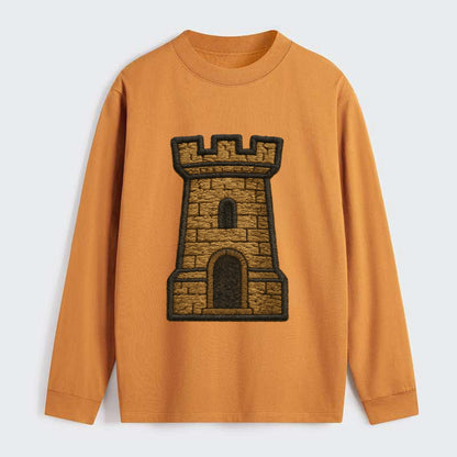Castle Tower  - Classic Long Sleeve Shirt - Orange