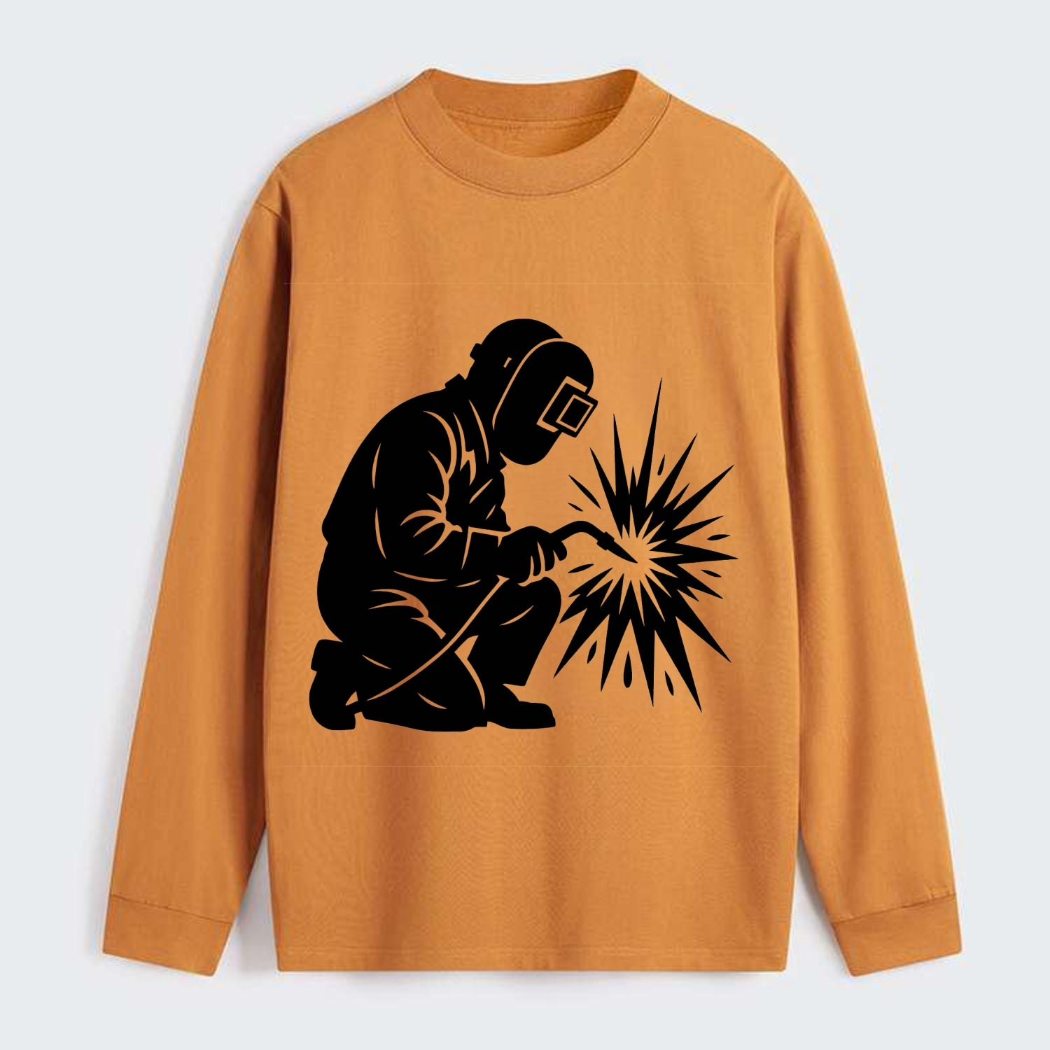 Welder sparks flying dramatically - Classic Long Sleeve Shirt - Orange