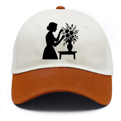 Florist arranging dramatic bouquet - Two Tone Cap - Orange