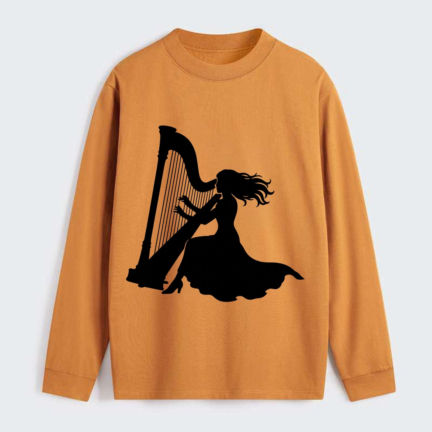 Harpist playing ethereal melody - Classic Long Sleeve Shirt - Orange