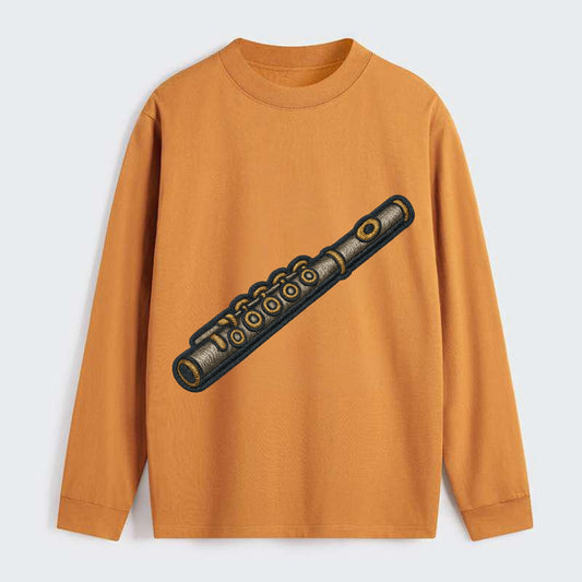 Flute  - Classic Long Sleeve Shirt - Orange