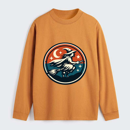 Mystic Night Witch Emblem - Classic Long Sleeve Shirt - Orange