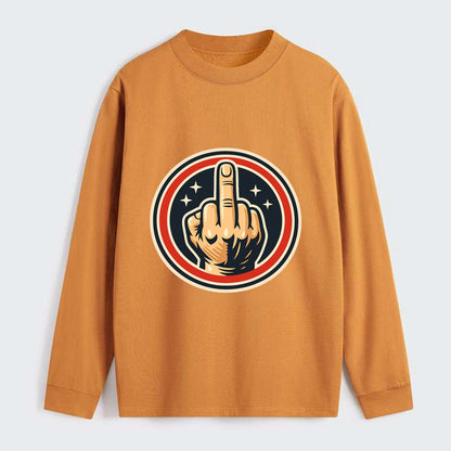 Defiant Spirit Emblem - Classic Long Sleeve Shirt - Orange