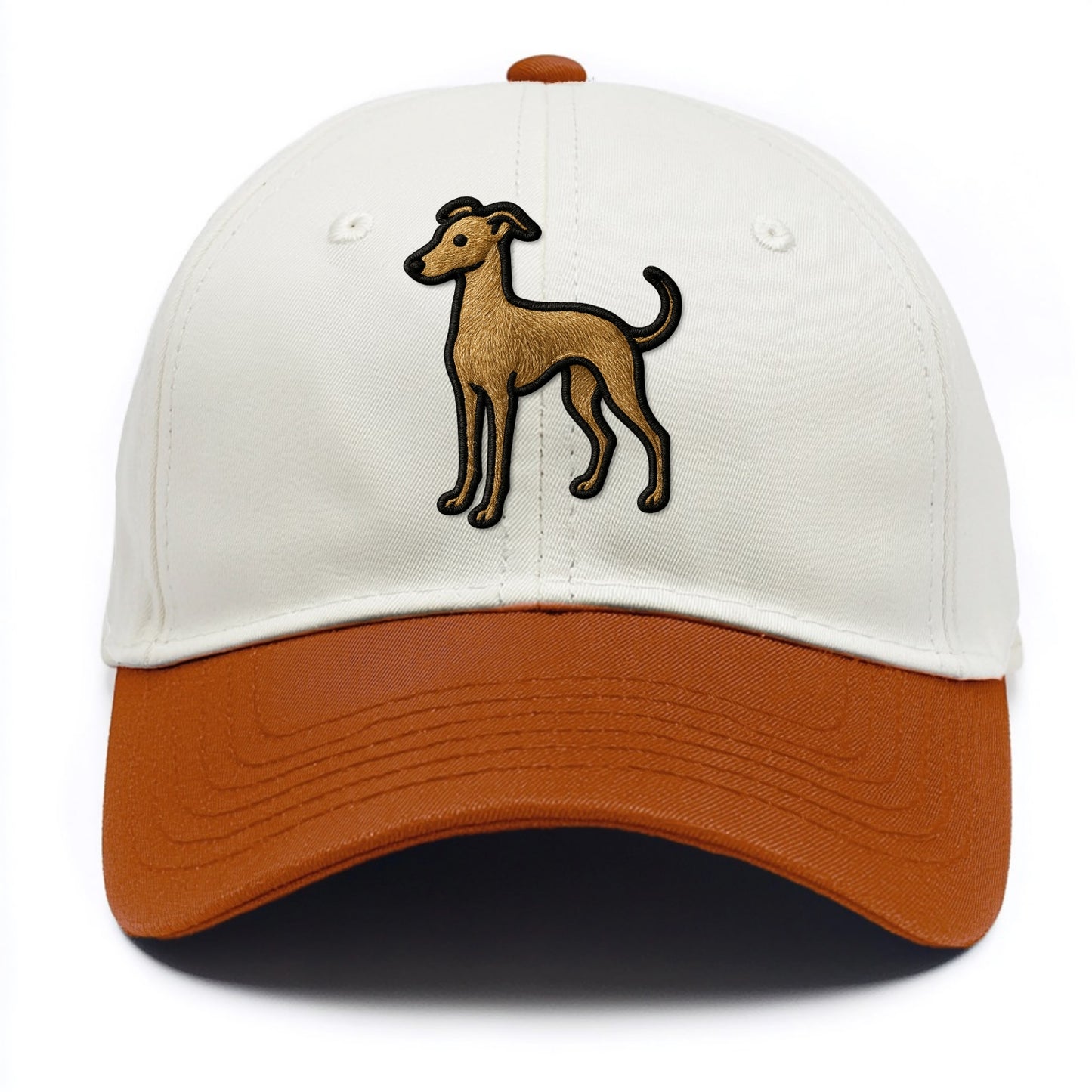 Italian Greyhound - Modern elegant silho - Two Tone Cap - Orange