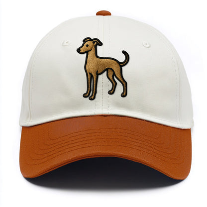Italian Greyhound - Modern elegant silho - Two Tone Cap - Orange