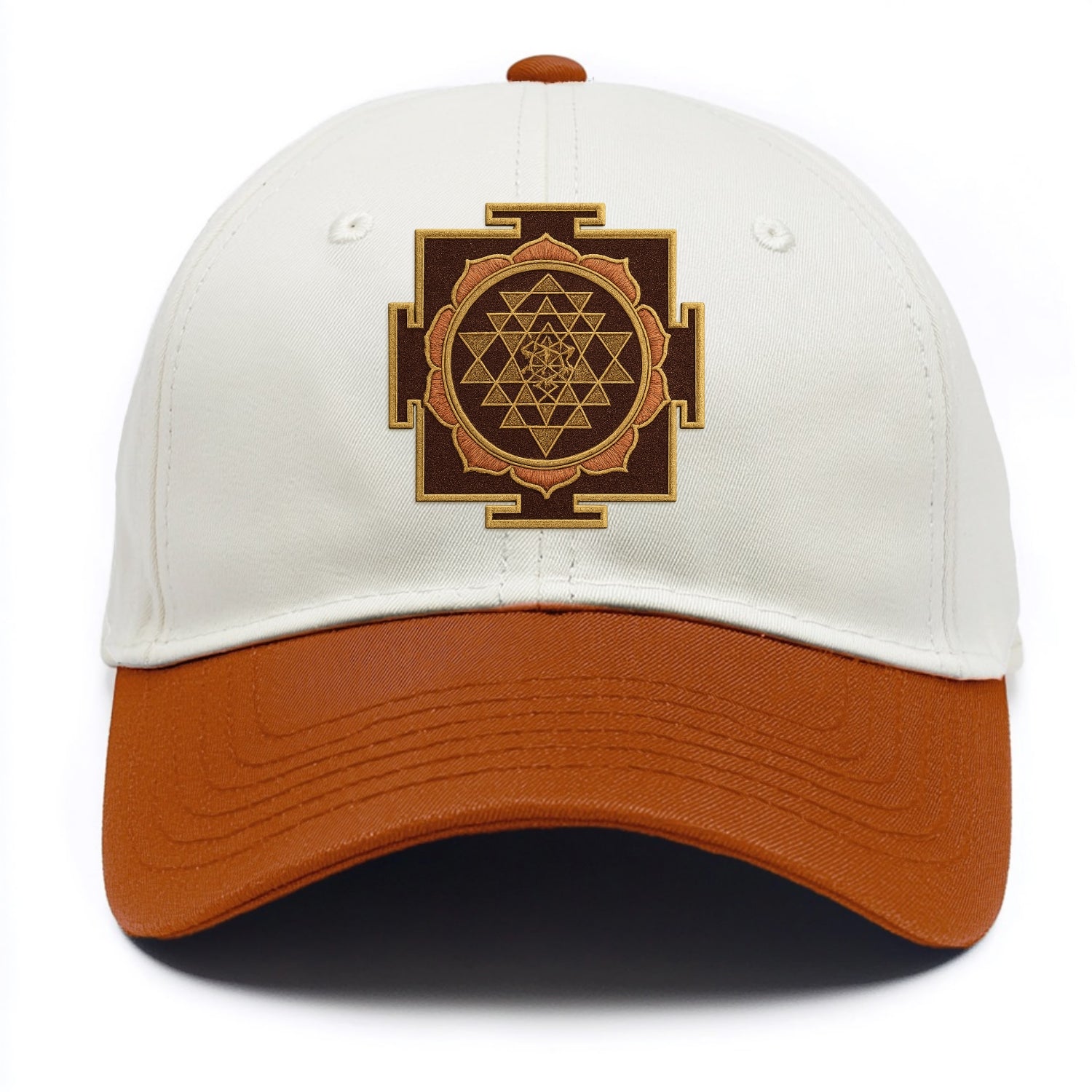 Sri Yantra  - Two Tone Cap - Orange