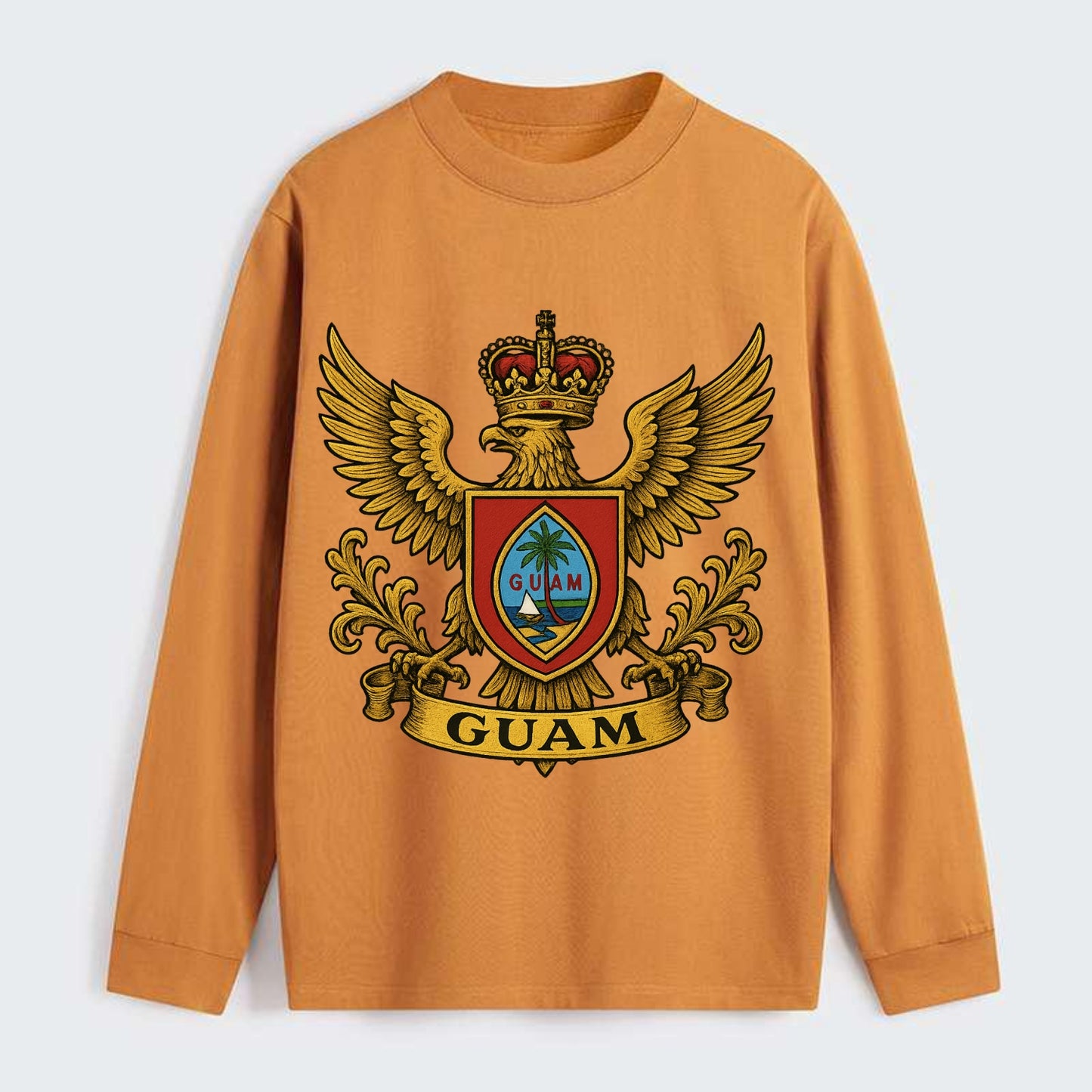 Guam Heritage Badge  - Classic Long Sleeve Shirt - Orange