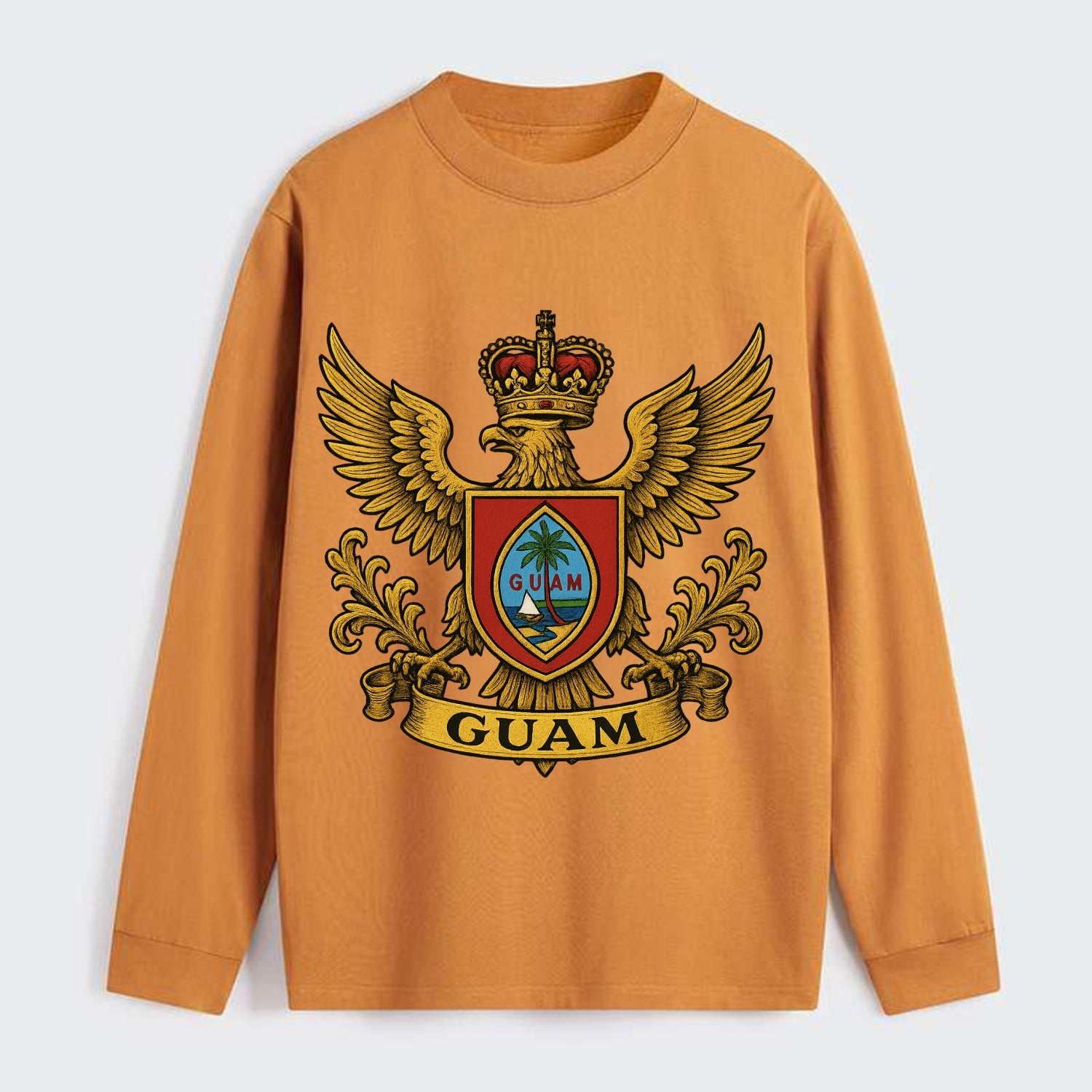 Guam Heritage Badge  - Classic Long Sleeve Shirt - Orange