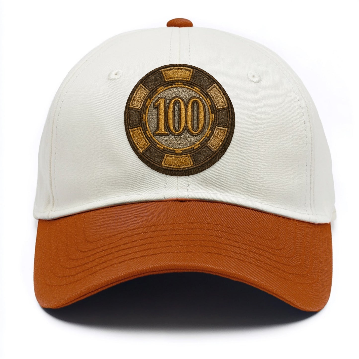 Poker Chip  - Two Tone Cap - Orange