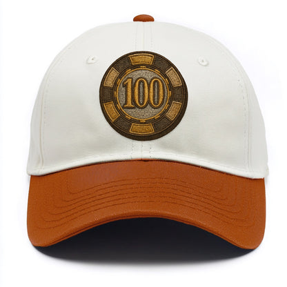 Poker Chip  - Two Tone Cap - Orange