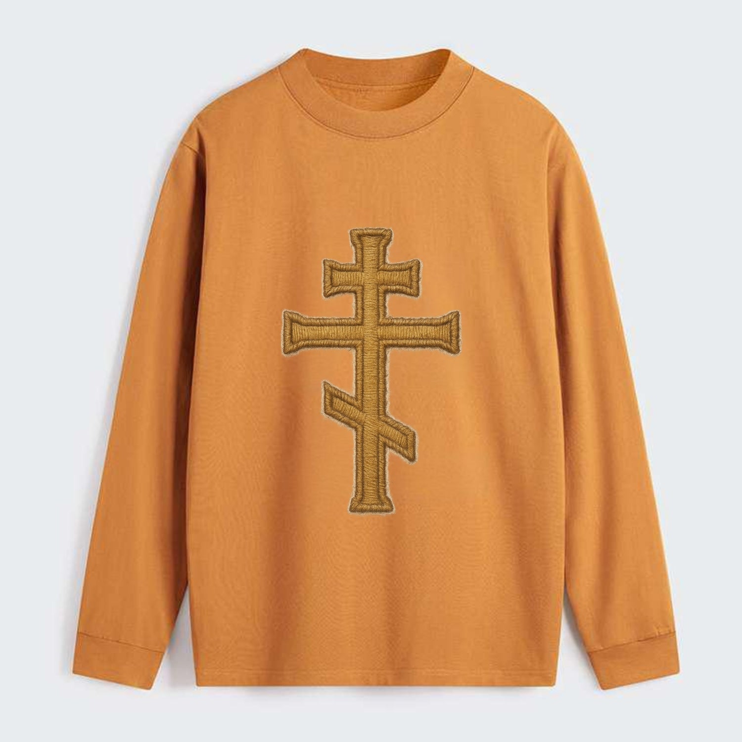 Orthodox Cross  - Classic Long Sleeve Shirt - Orange