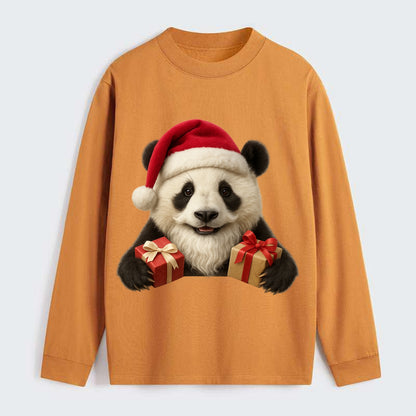 Santa Panda  - Classic Long Sleeve Shirt - Orange
