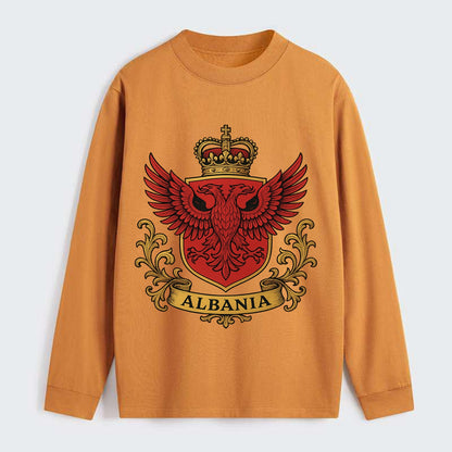 Albania Heritage Badge - Classic Long Sleeve Shirt - Orange