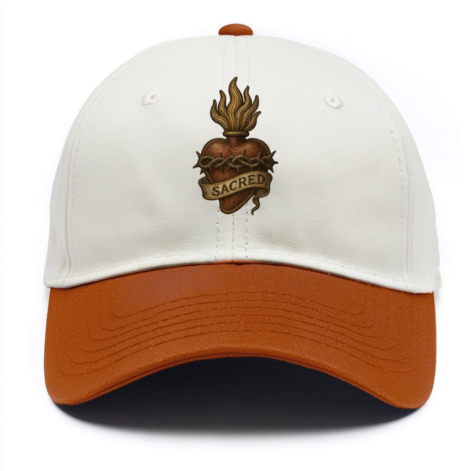 Sacred Heart  - Two Tone Cap - Orange