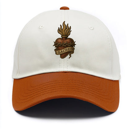 Sacred Heart  - Two Tone Cap - Orange