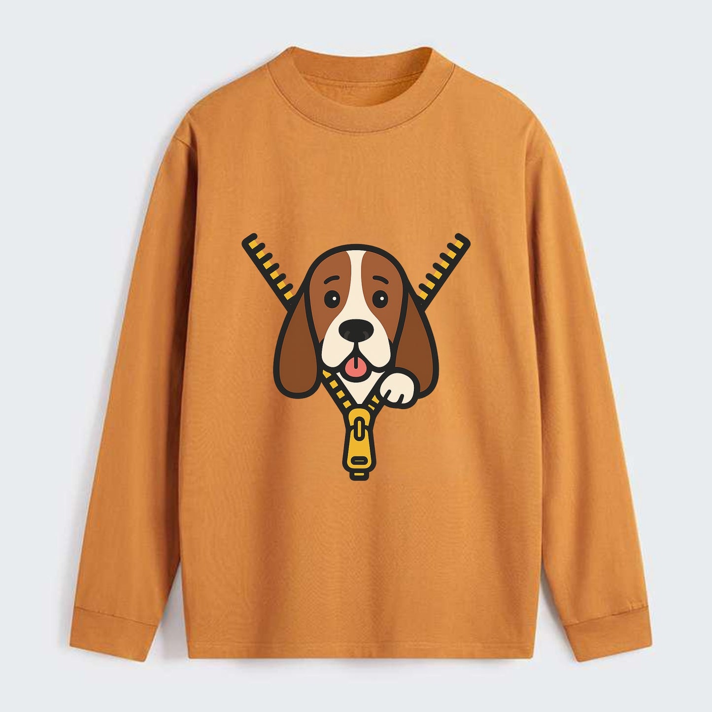 Basset Hound - Classic Long Sleeve Shirt - Orange