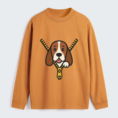 Basset Hound - Classic Long Sleeve Shirt - Orange