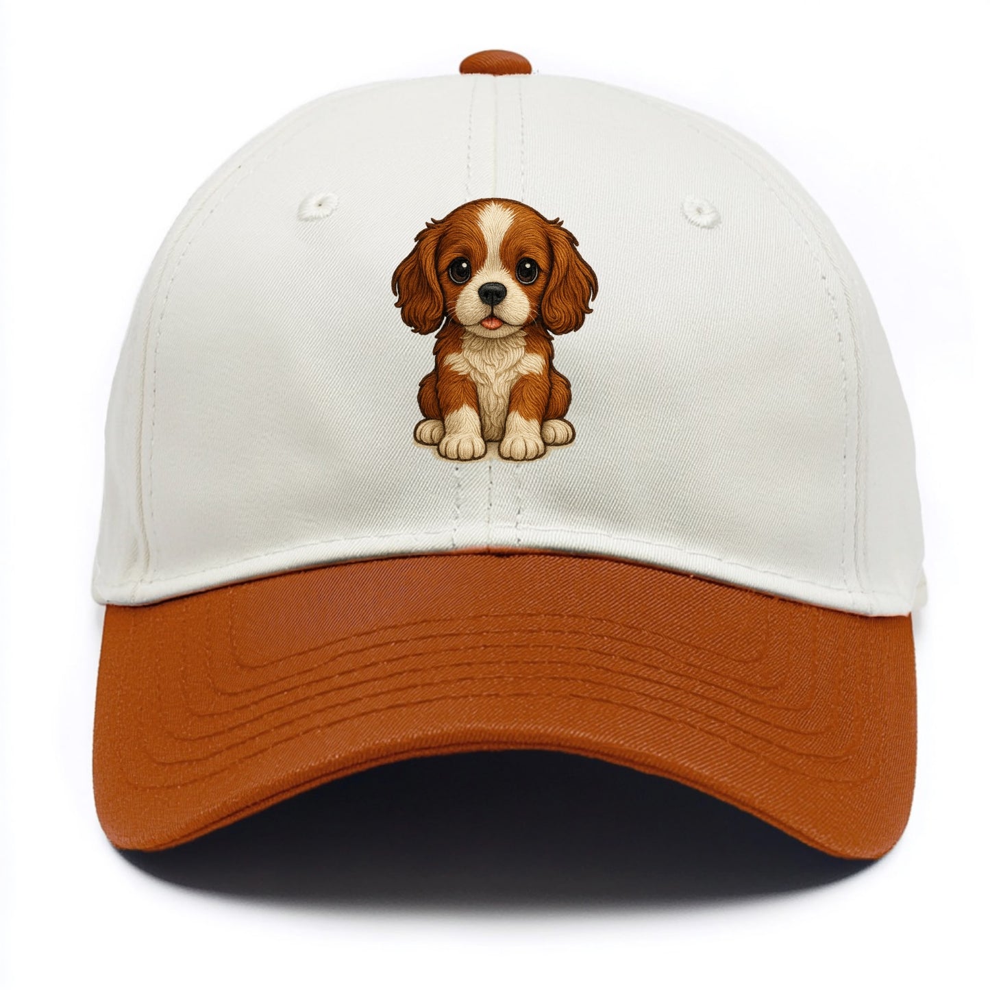 Baby Cavalier King Charles Spaniel Puppy - silky ears, gentle eyes, sweet - Two Tone Cap - Orange