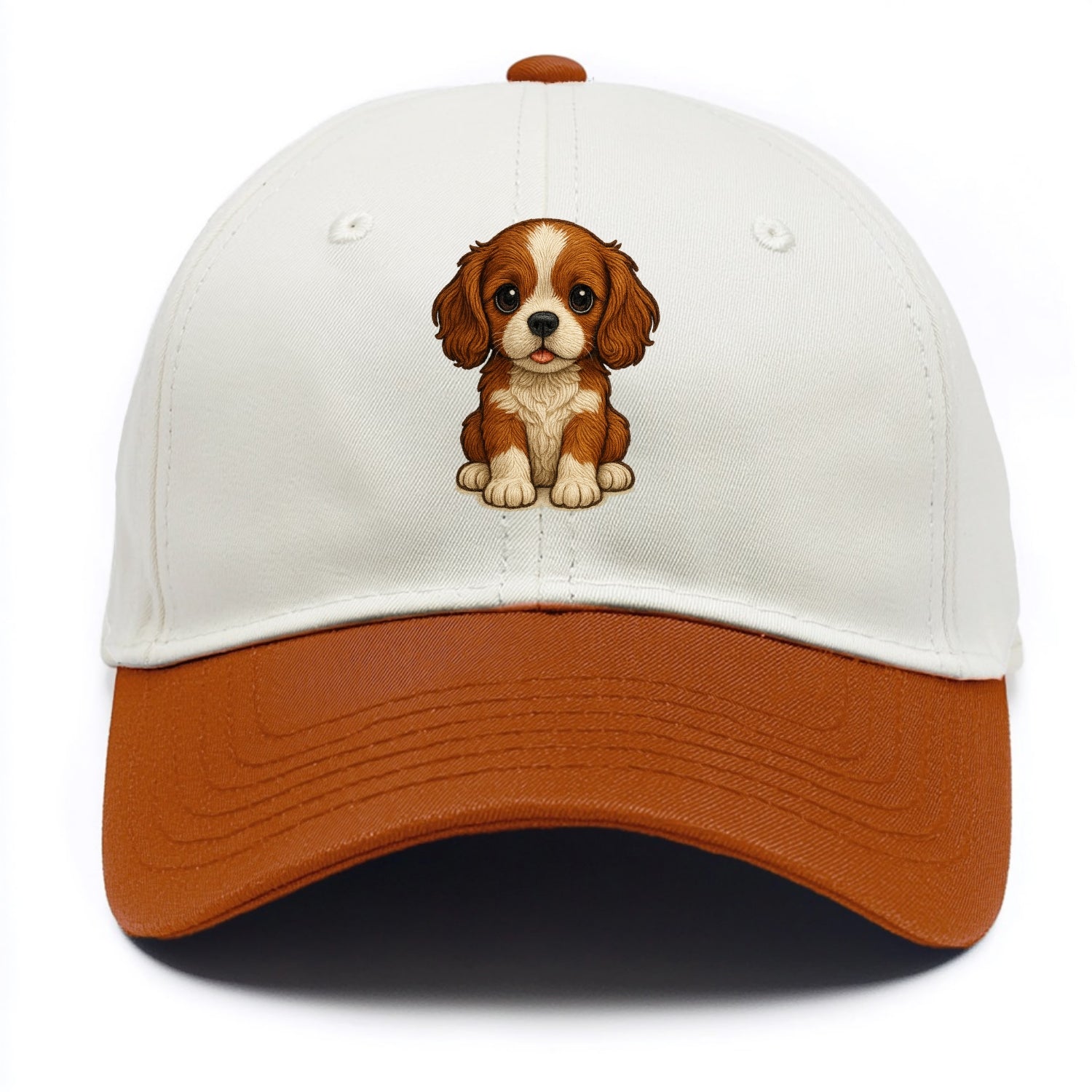 Baby Cavalier King Charles Spaniel Puppy - silky ears, gentle eyes, sweet - Two Tone Cap - Orange