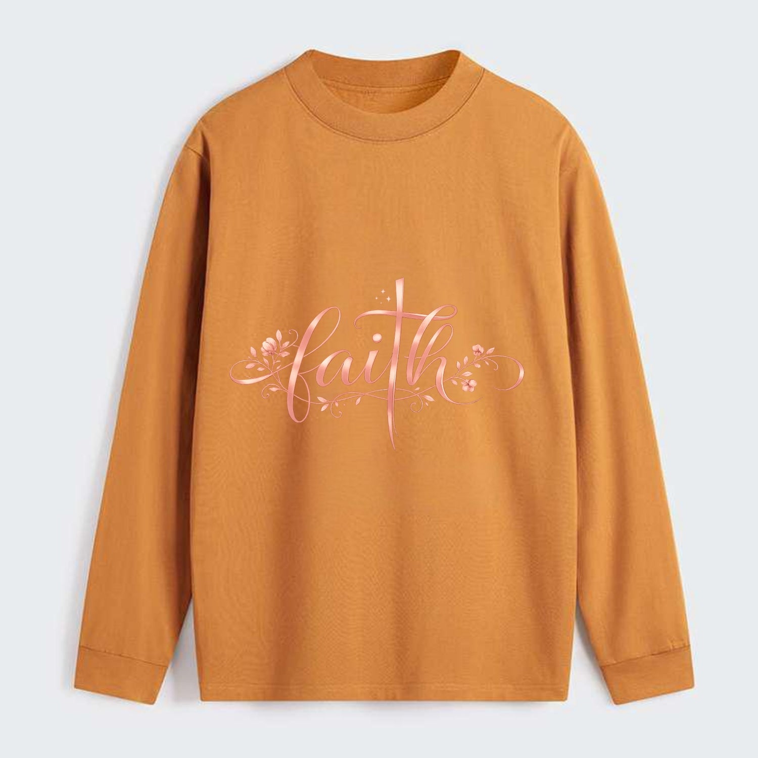 Faith - Classic Long Sleeve Shirt - Orange