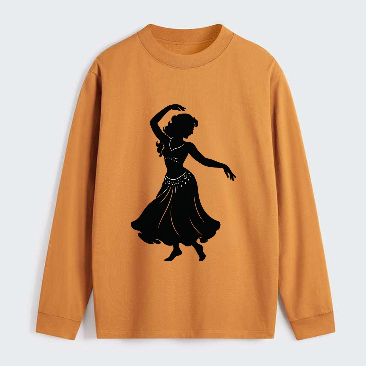Belly dancer graceful gesture - Classic Long Sleeve Shirt - Orange