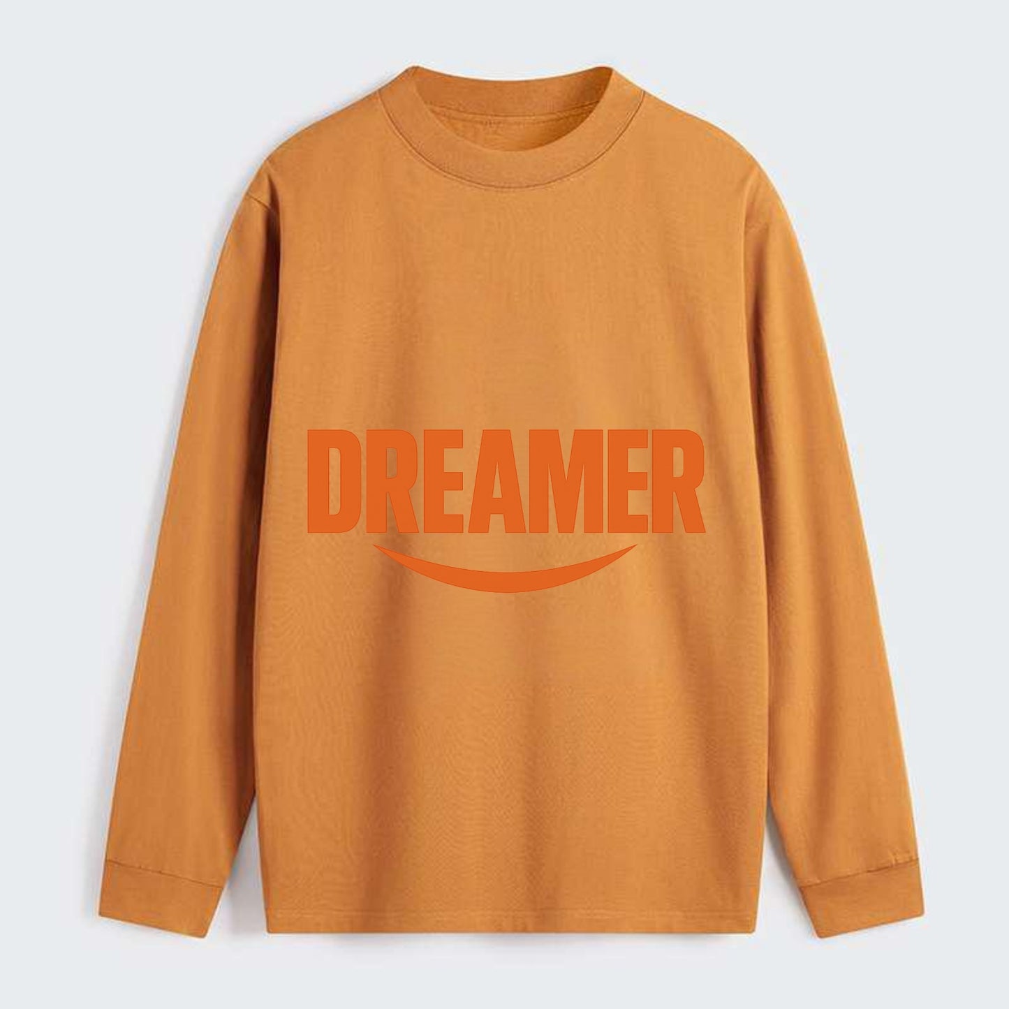 Bold typography design - "DREAMER" - imagination, seeing possibilities - Classic Long Sleeve Shirt - Orange