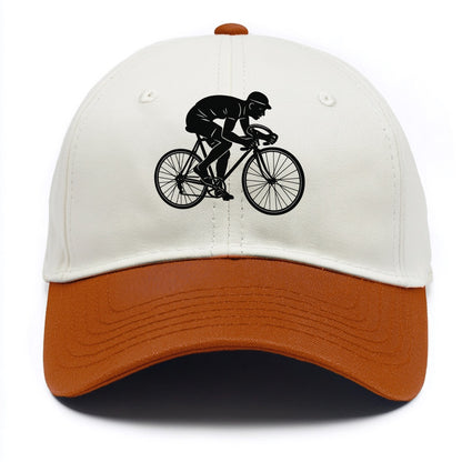 Cyclist sprinting in racing position - Two Tone Cap - Orange