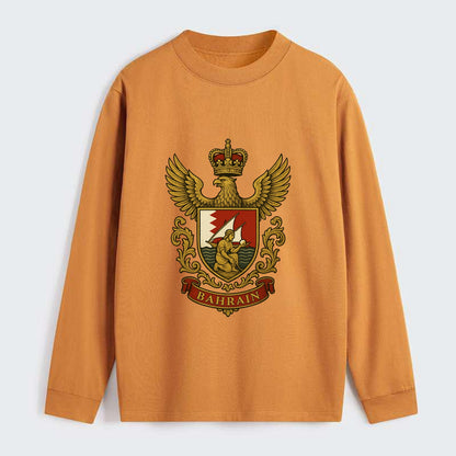 Bahrain Heritage Badge - Classic Long Sleeve Shirt - Orange