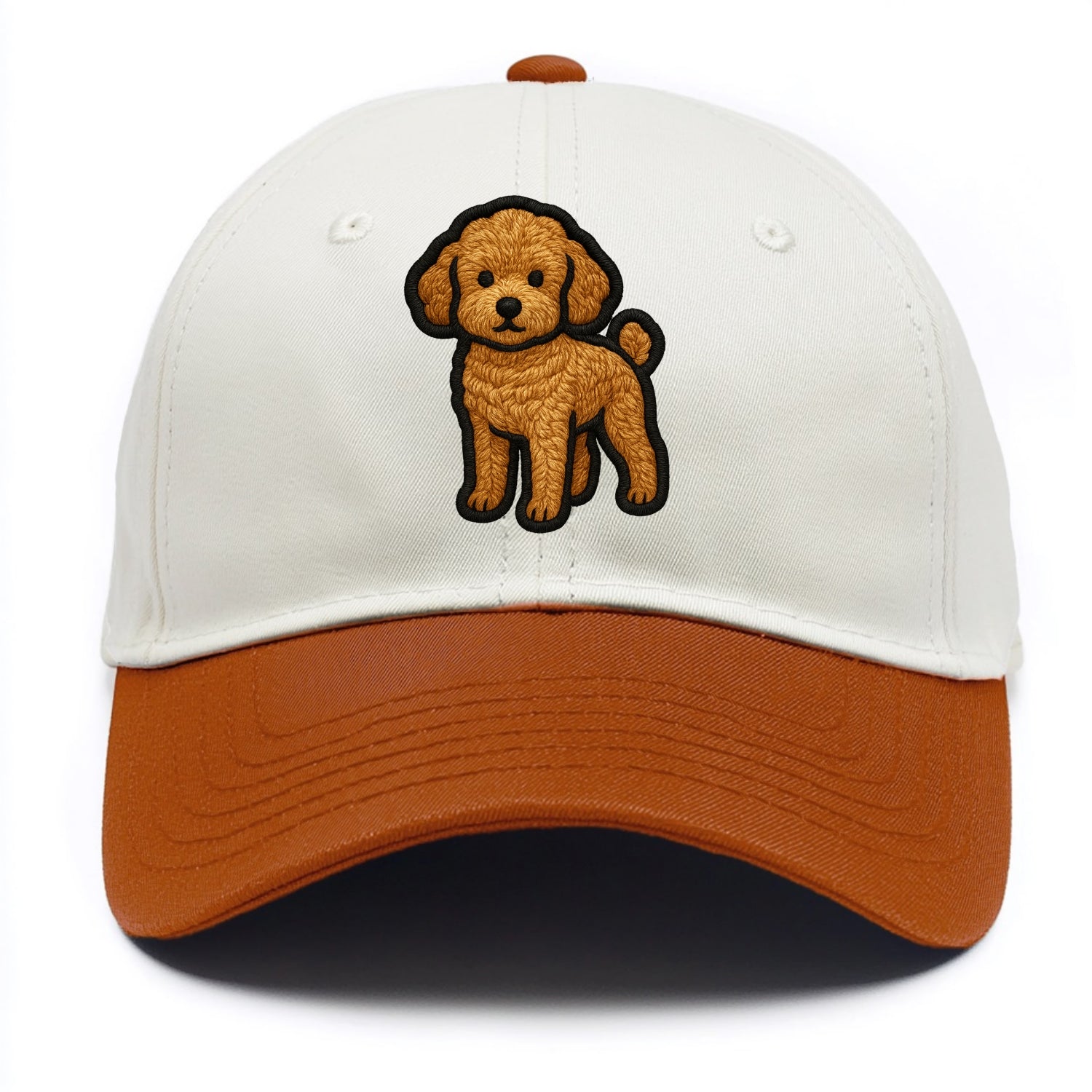 Toy Poodle - Trendy miniature design wit - Two Tone Cap - Orange