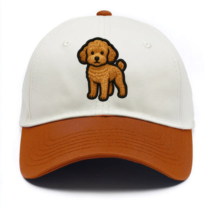 Toy Poodle - Trendy miniature design wit - Two Tone Cap - Orange