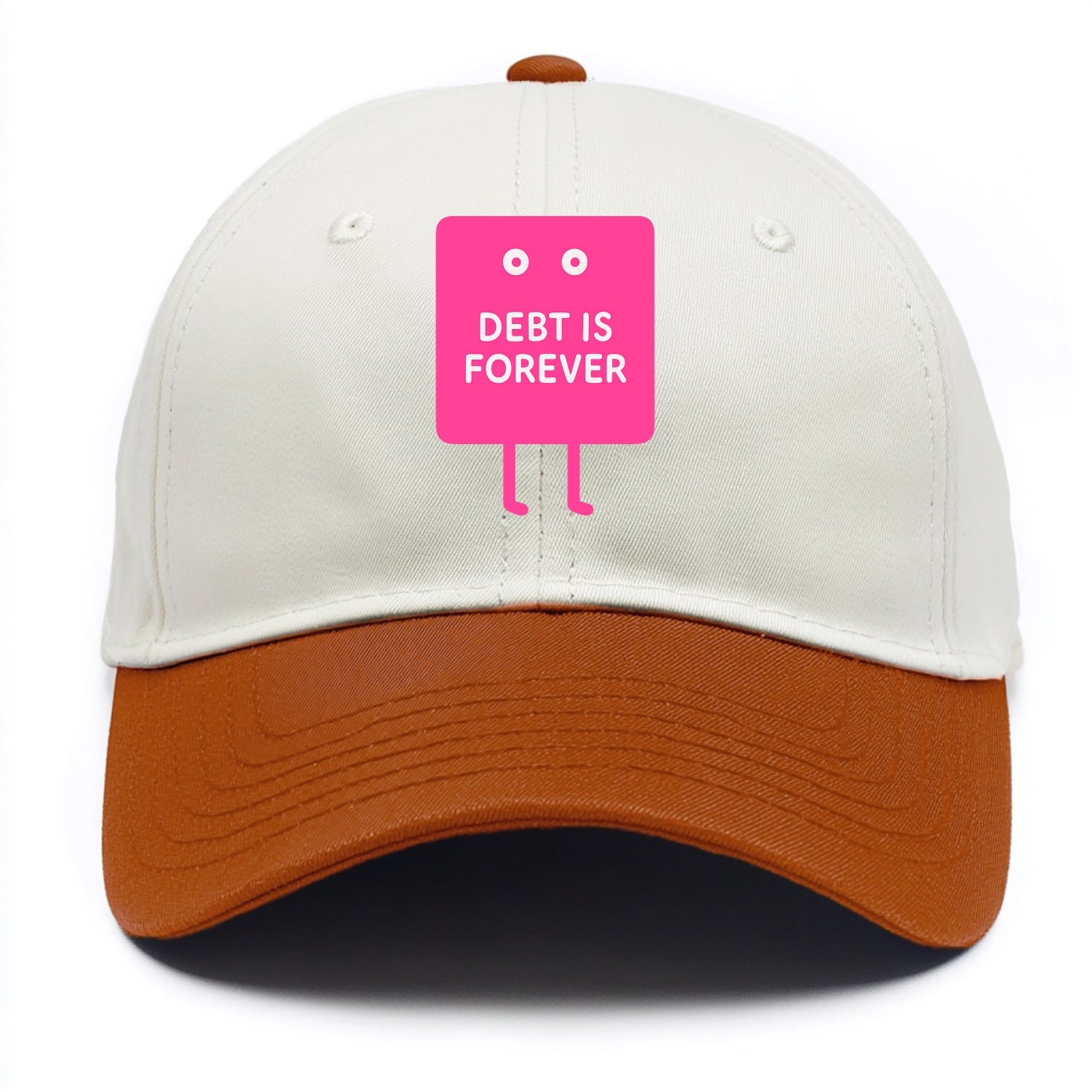 DEBT IS FOREVER | Immortal credit card - Two Tone Cap - Orange